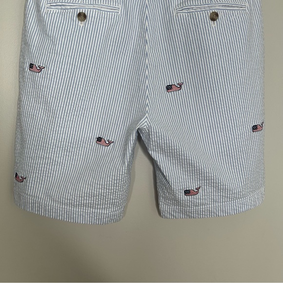 Vineyard Vines Men’s Seersucker Patriotic American Flag Breaker Short Size 32 - Picture 10 of 14